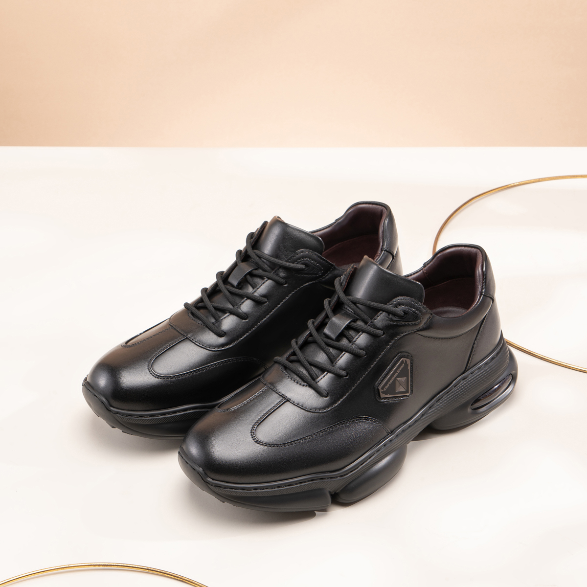 CHRISDIEN DENY Стильные мужские кэжуал кеды Streamlined Black, цвет Streamlined Black — фото 4