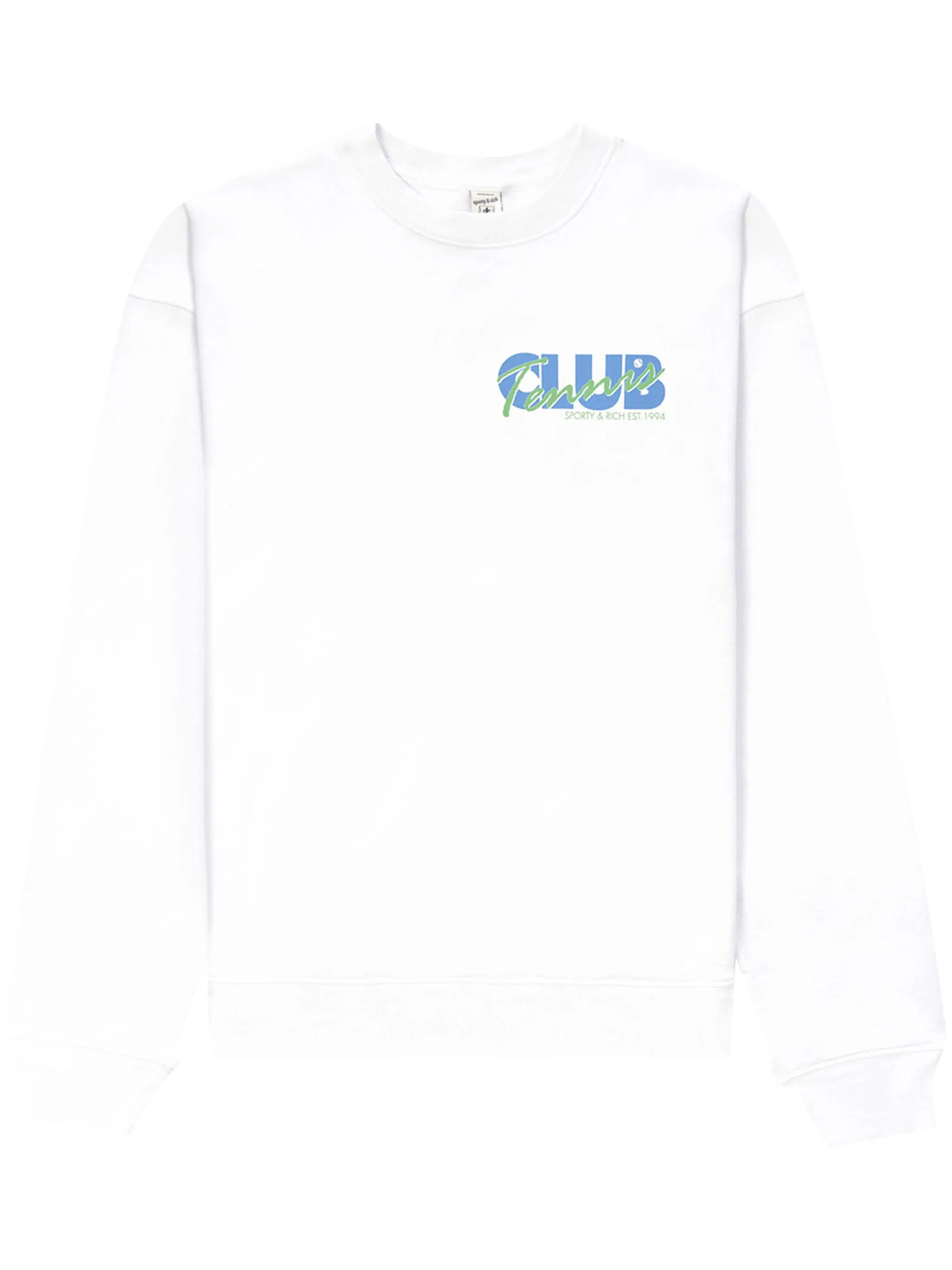 

Толстовка Agassi с круглым вырезом Sporty & Rich, белый