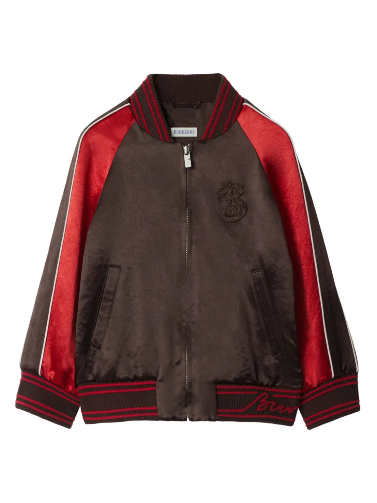 

Бомбер B Snake Burberry Kids, коричневый
