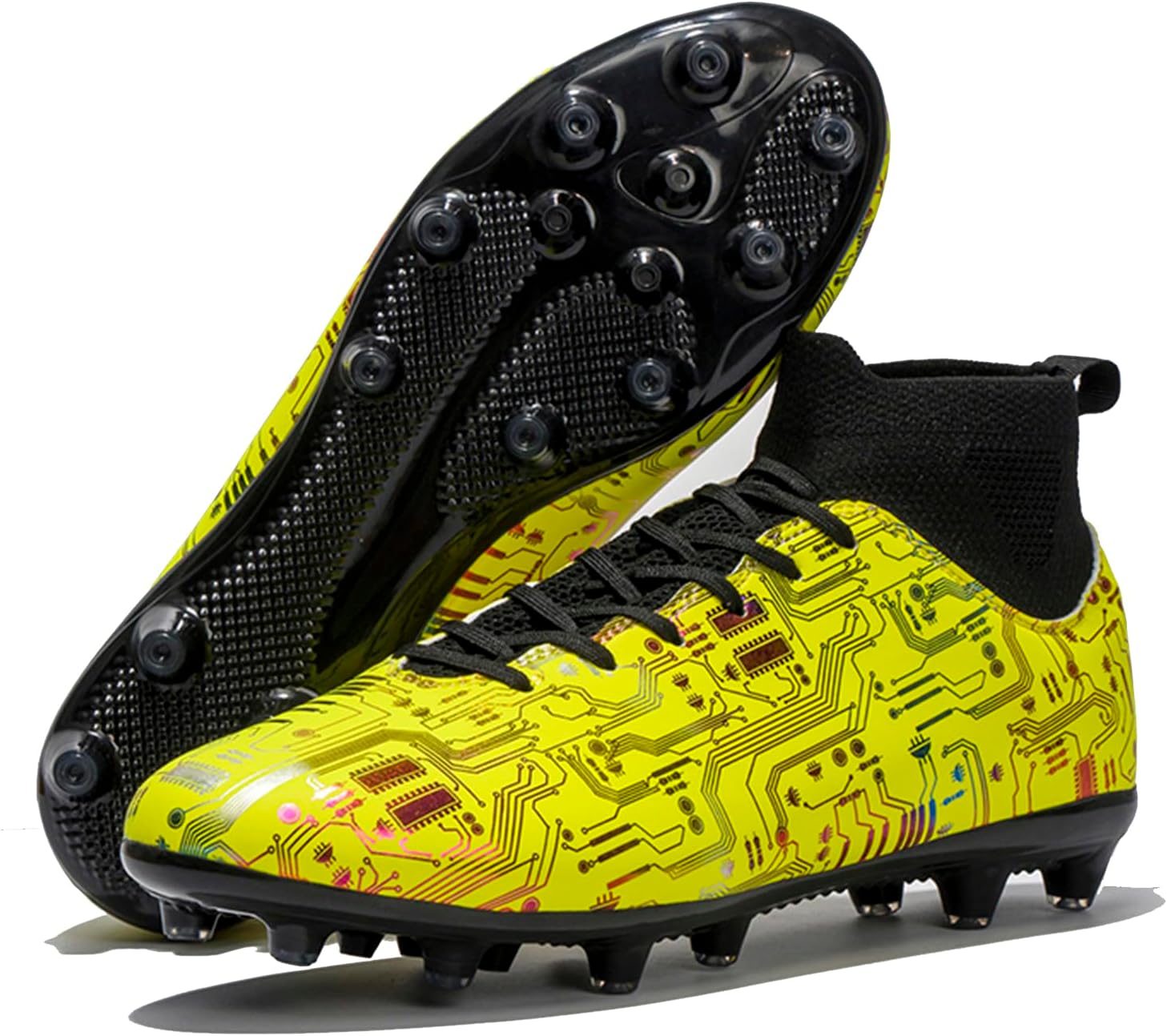 

Кроссовки для футбола для взрослых унисекс для улицы, мужские тренировочные бутсы для футбольного поля, женские легкие кроссовки для зала Fdskwky, желтый
