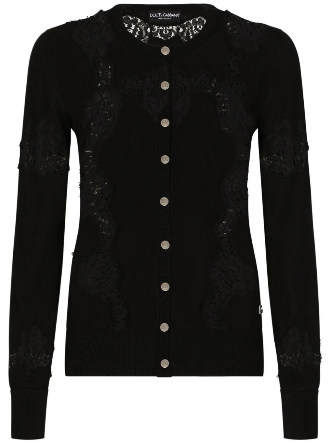 

Dolce & Gabbana кардиган с кружевными вставками, черный