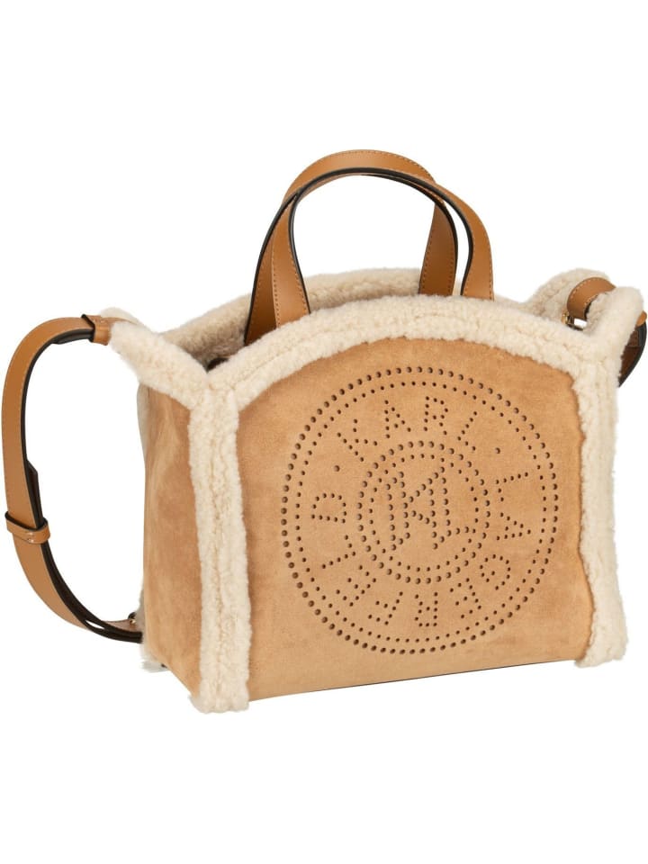 

Karl Lagerfeld Сумка Bodybag K/circle SM Tote из овчины карамельного цвета