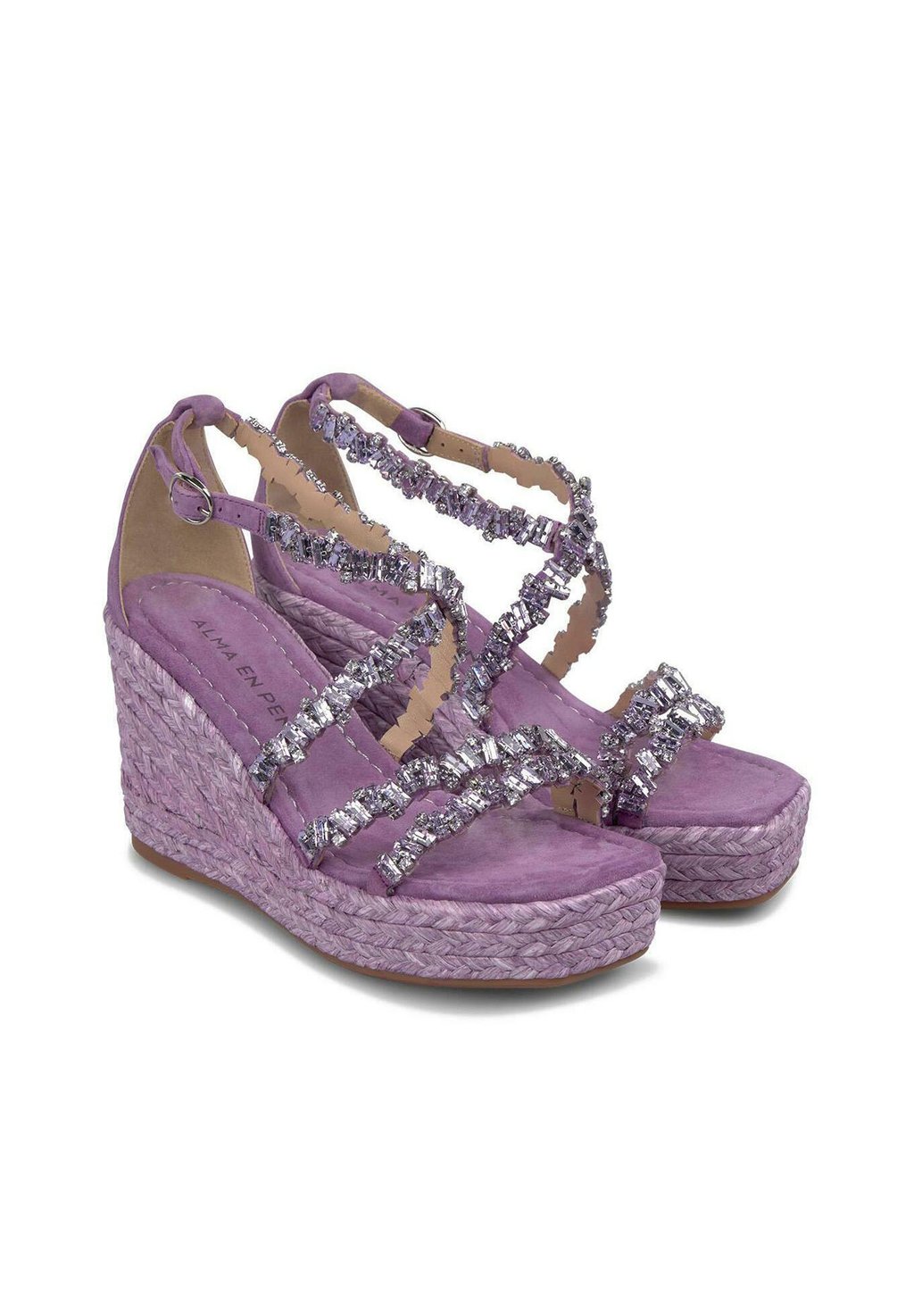 Босоножки на танкетке High heeled sandals Alma en Pena, фиолетовый — фото 3