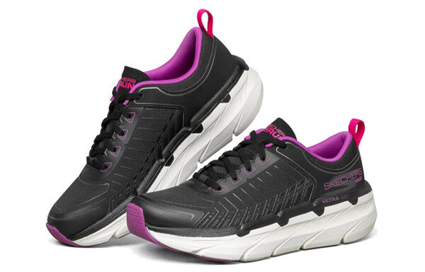 Кроссовки max cushioning premier sports shoes black/white/purple Skechers, черный — фото 3