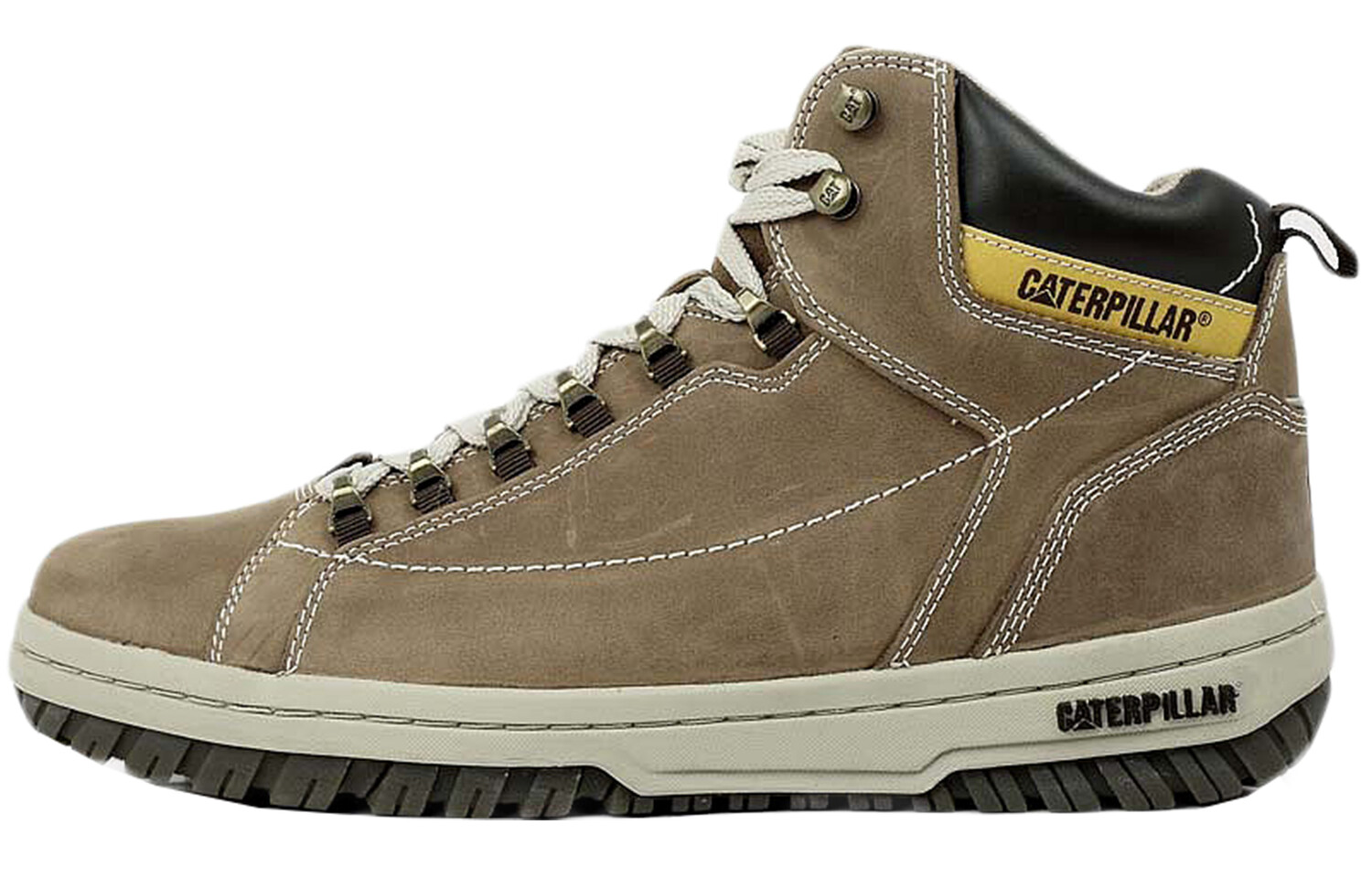 

Кроссовки мужские высокие темно-коричневые Cat