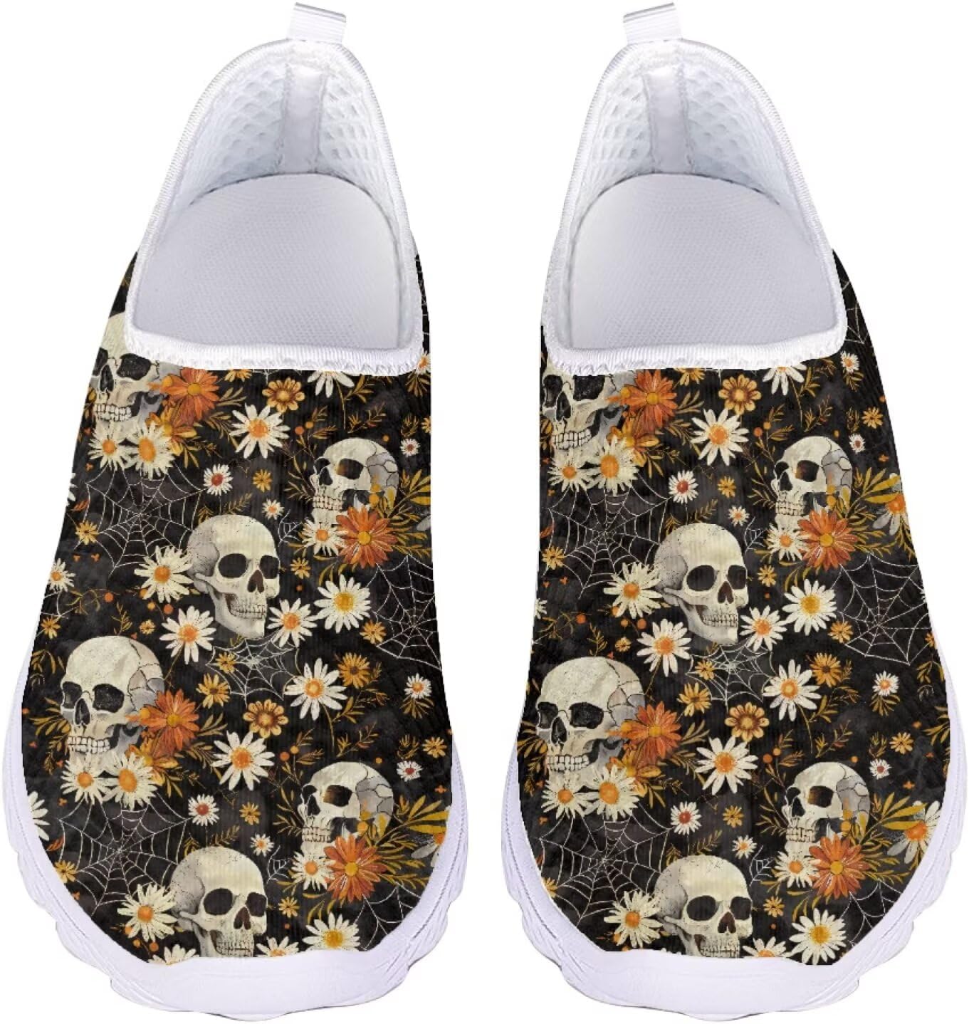 

Кроссовки унисекс на шнуровке Jeiento, Daisy Flower Skull