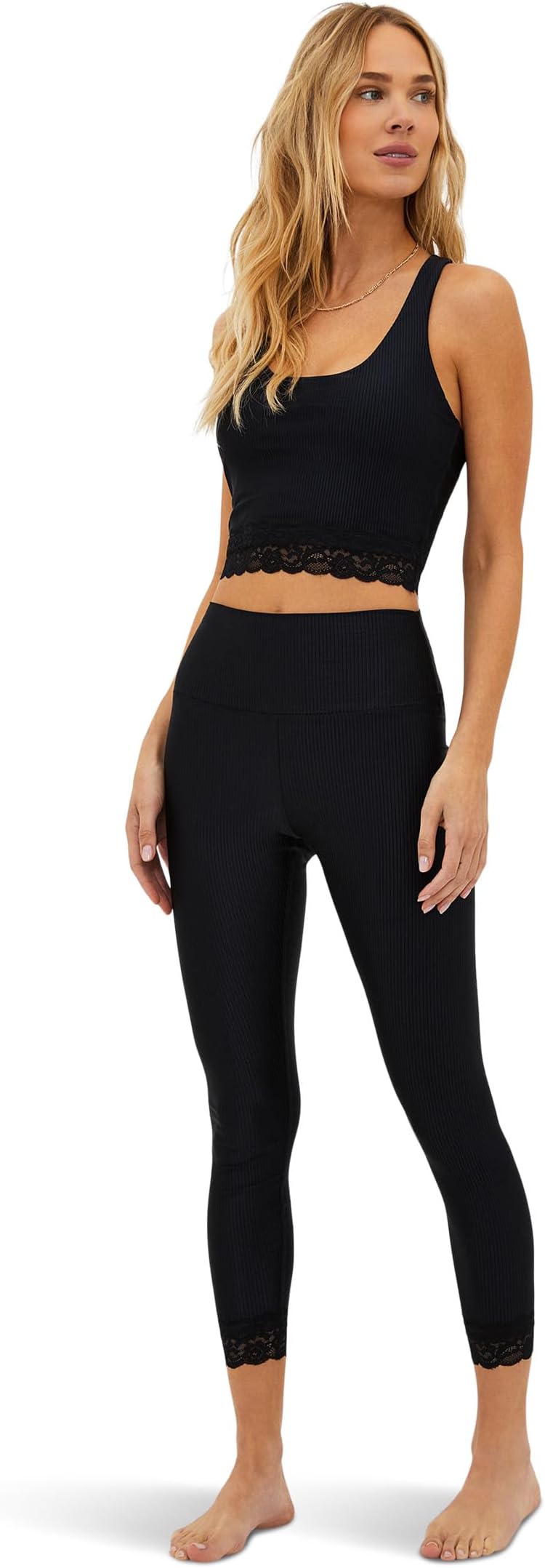 

Брюки Beach Riot Taylor 7/8 Lace Leggings, цвет Black Lace