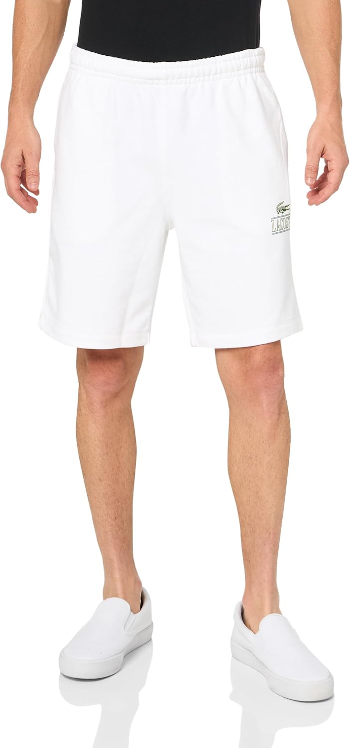 

Lacoste мужские шорты Regular Fit с регулируемой талией 4", White Embossed