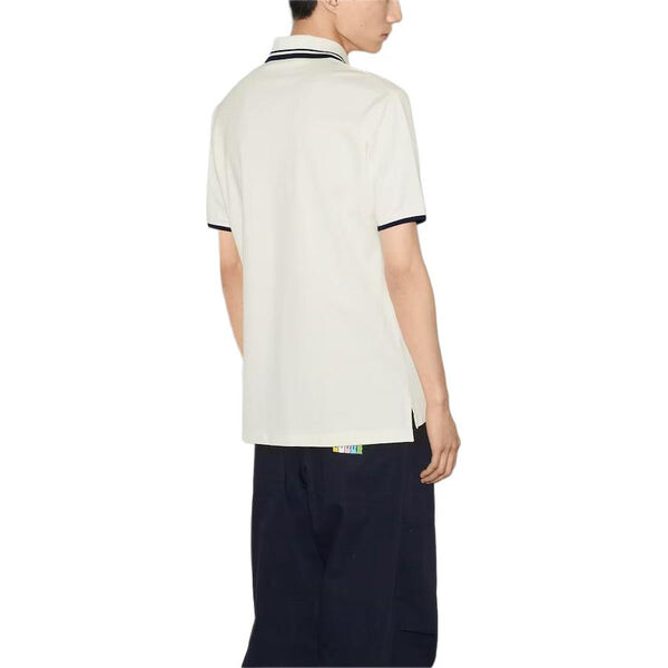 Рубашка поло Gucci cotton piquet polo t-shirt with embroidery 'off white', белый — фото 3