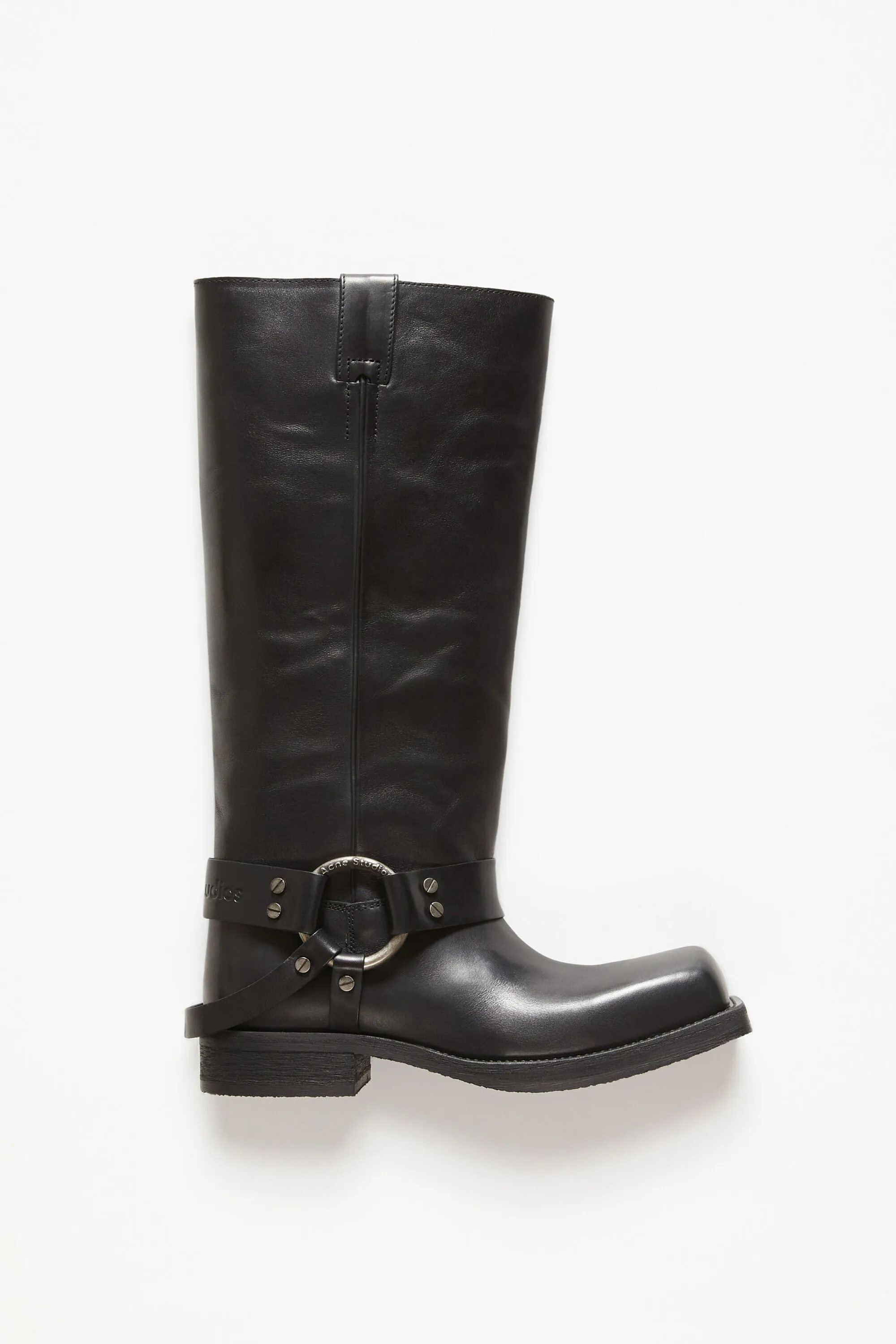 Кожаные сапоги с пряжками Acne Studios, Black