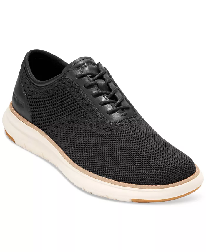 

Мужские оксфорды Grand Remix на шнурках с вязаным верхом Cole Haan, черный