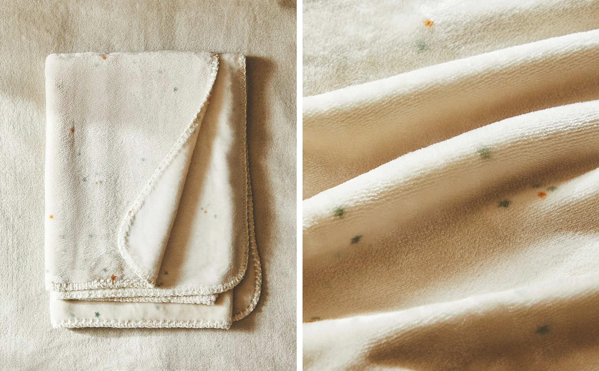 

Флисовый детский плед со звездами Zara Home, синий
