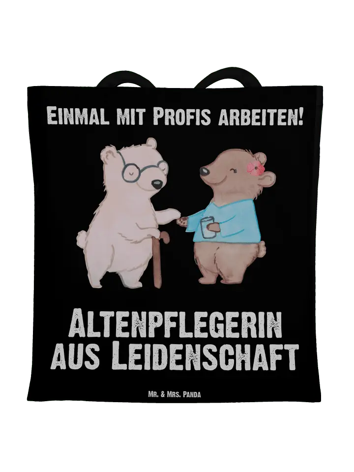 

Сумка для переноски Mr & Mrs Panda Altenpflegerin Leidenschaft, черный