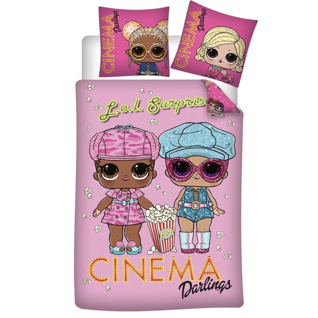 

Комплект детского постельного белья LOL Surprise Cinema из микрофибры 135/140х200, 63х63 см, чехол