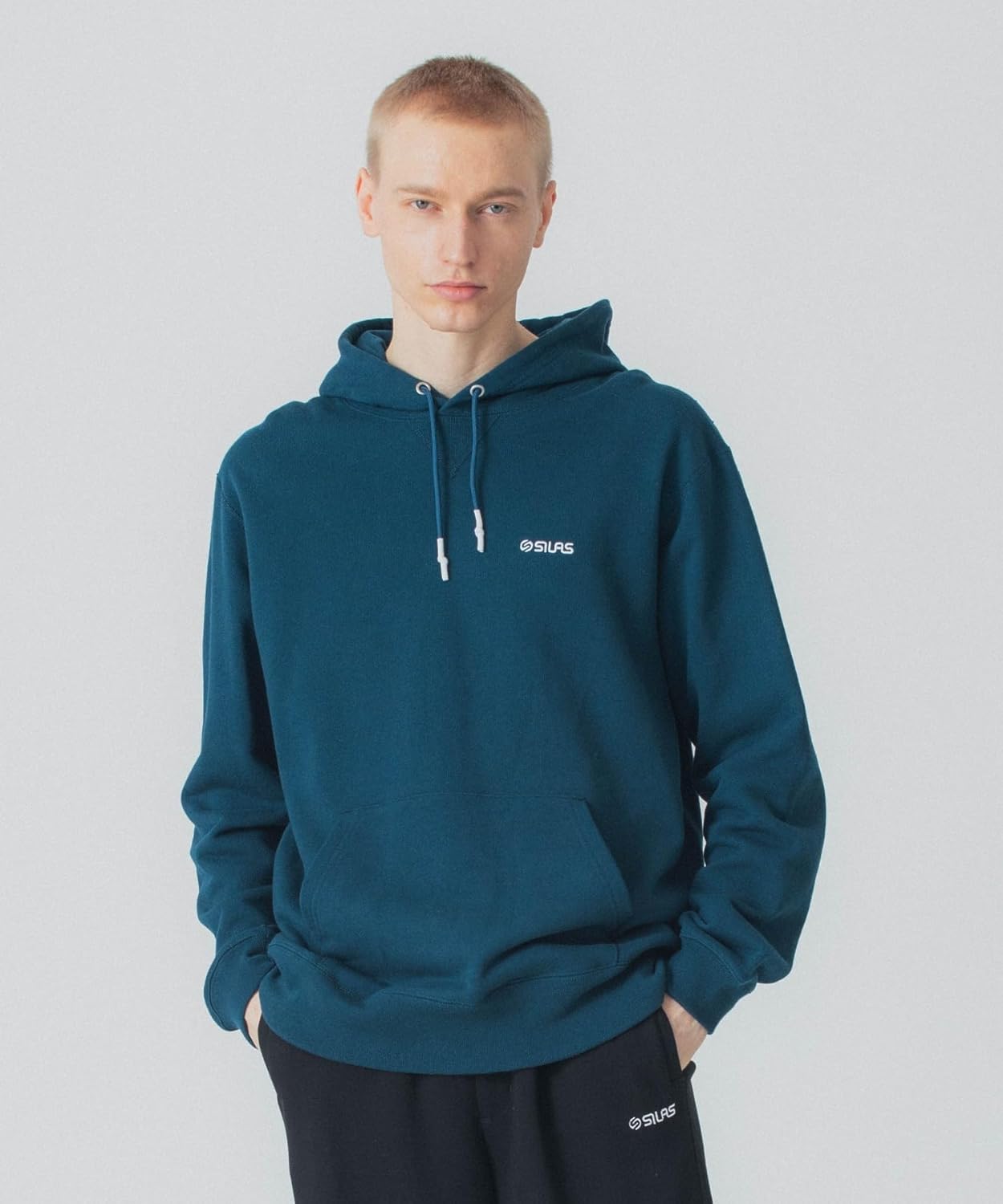 

Мужская классическая толстовка с капюшоном SILAS, темно-синий