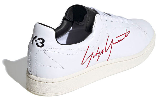 Кроссовки Adidas Y-3 Yohji Court Shoes 'White Red', белый — фото 4