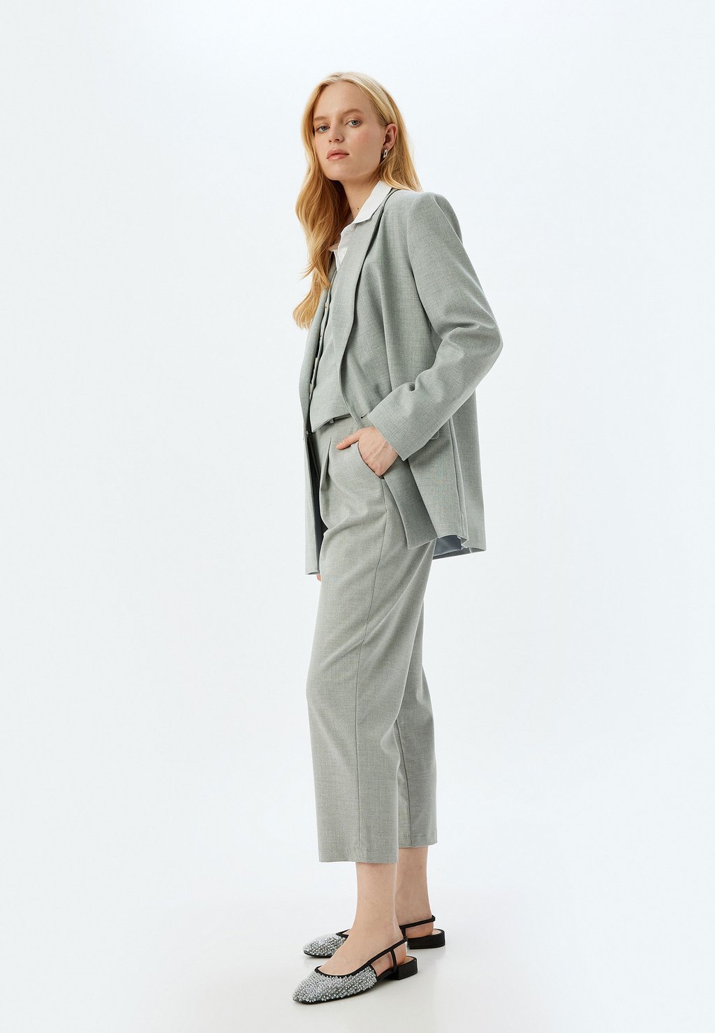 

Брюки HIGH WAIST Koton, серый