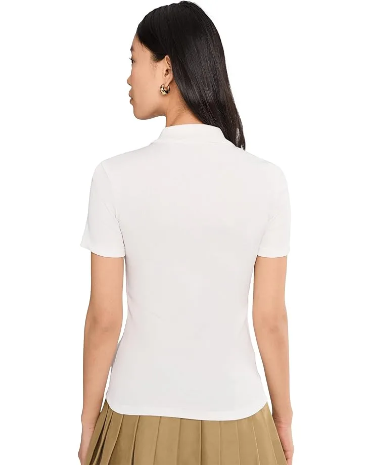 Поло Lacoste L.12.D Ribbed Cotton, Slim Fit, Белое — фото 4