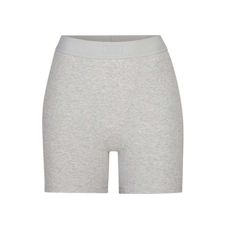 

Боксеры SKIMS Cotton Rib, цвет Light Heather Grey