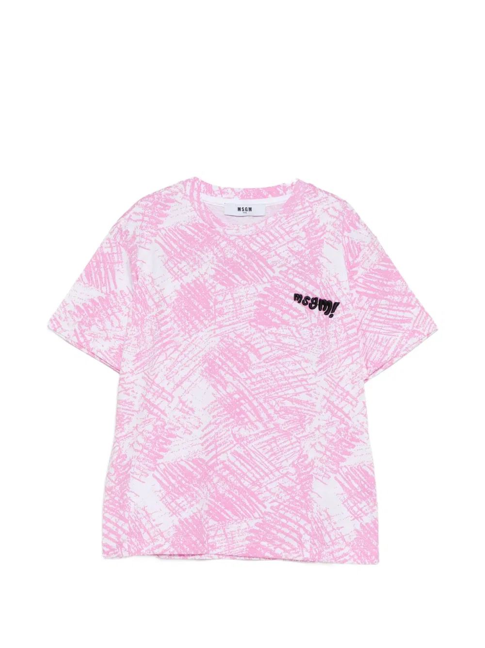 Футболка с графическим принтом Msgm Kids, розовый
