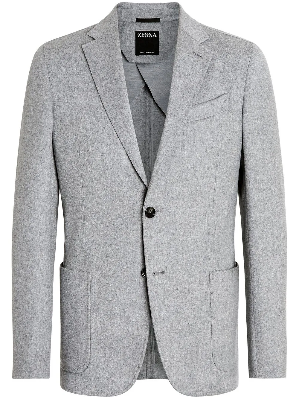 

Однобортный кашемировый пиджак Oasi Zegna, серый