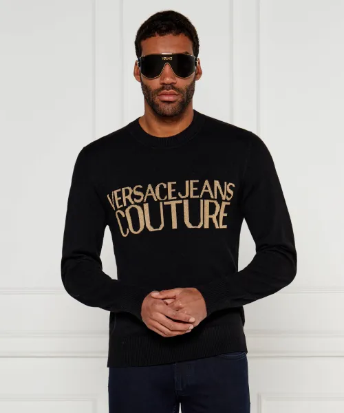 

Свитер Regular fit Versace Jeans Couture, черный