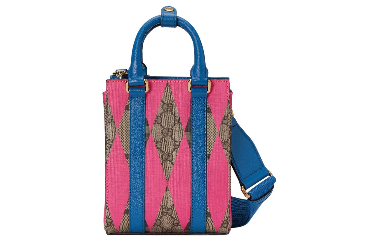

Сумка-шоппер из холста с кожаными деталями мини мужская GUCCI