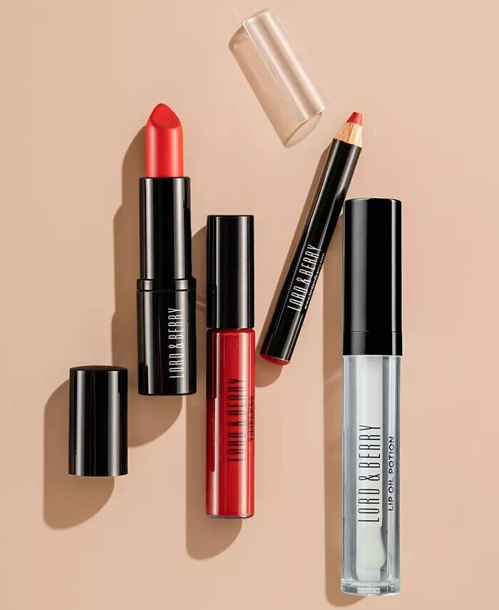 Набор для макияжа Holidays Red Lips, 4 предмета Lord & Berry, цвет Red, Transparent — фото 3