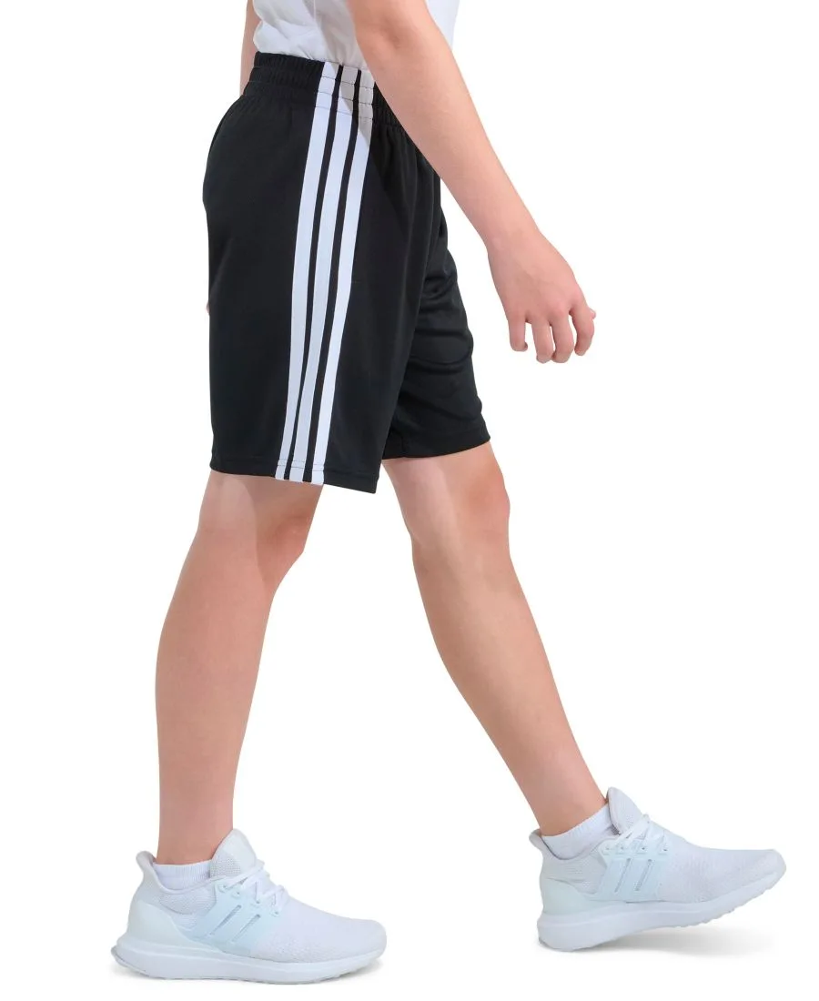 Детские шорты с эластичным поясом и шнурком, размер 8-18 Adidas, черный — фото 3