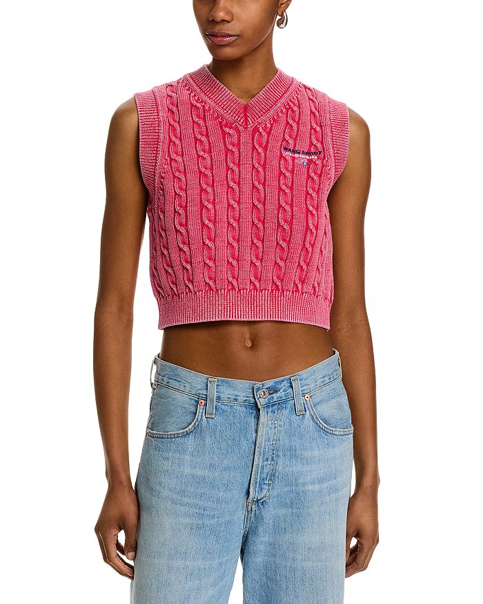 

Свитер-жилет с V-образным вырезом alexanderwang.t, красный