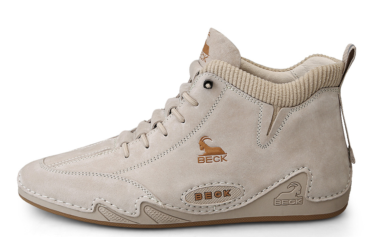 

BECK Унисекс серые замшевые ботинки на шнуровке, цвет Sand