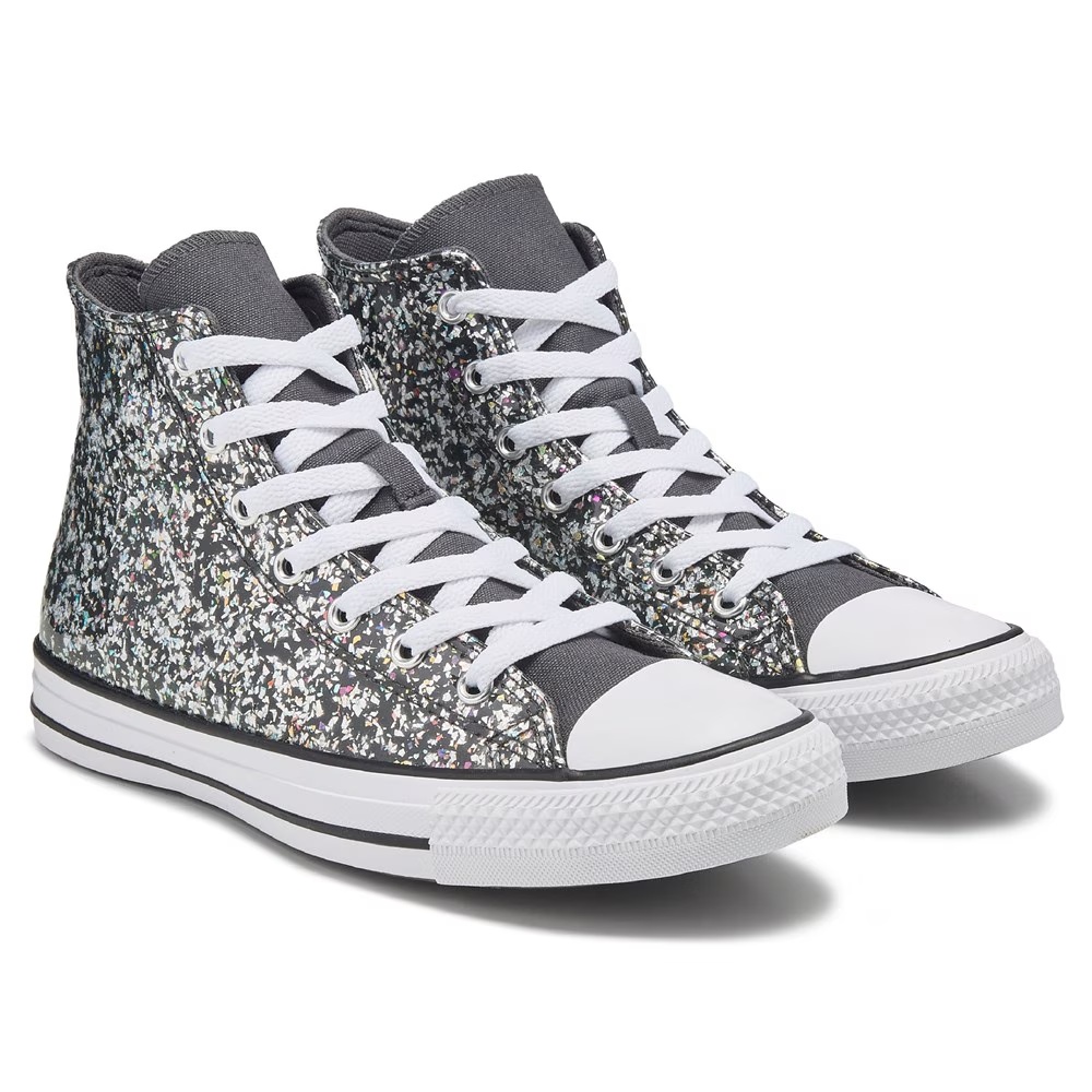 

Детские кеды Converse Chuck Taylor All Star High Top для старших детей, grey glitter