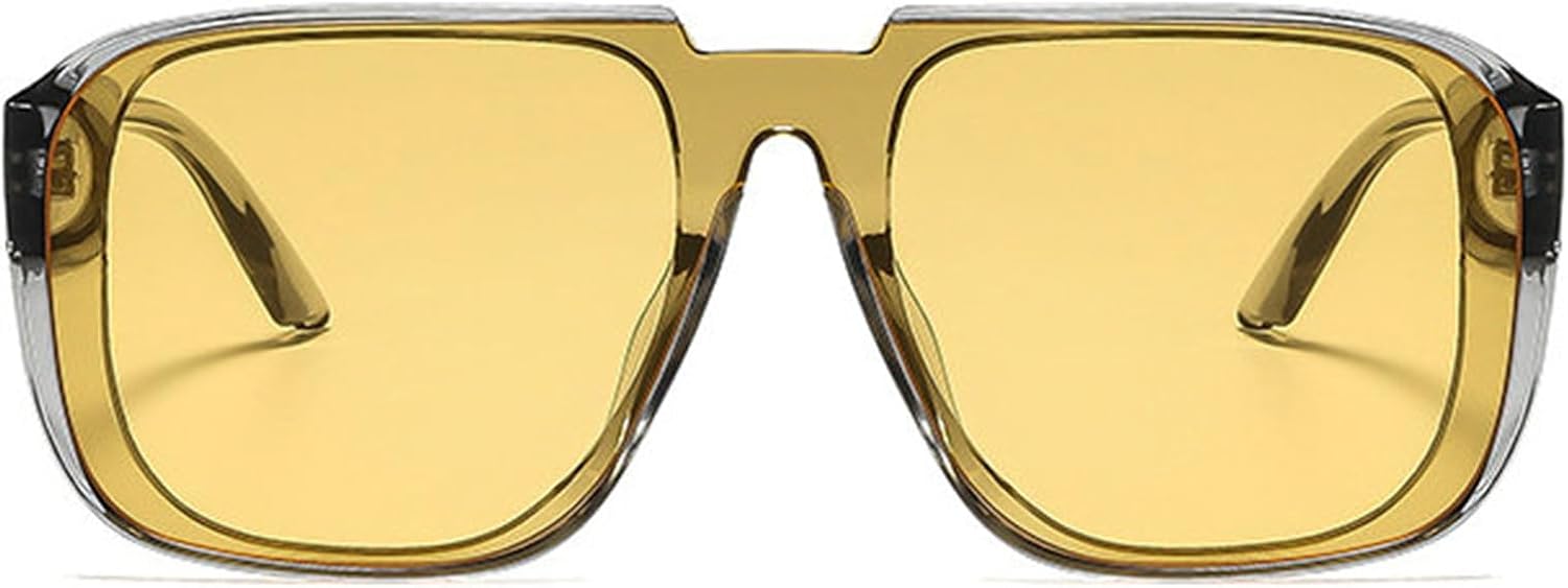 

Солнцезащитные очки Willochra большого квадратного размера для женщин, солнцезащитные очки-пилот для женщин и мужчин, модные прямоугольные солнцезащитные очки-щитки, C4