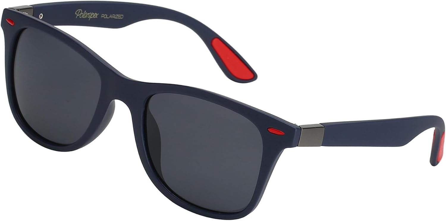 

Поляризованные солнцезащитные очки PolarSpex для мужчин и женщин – защита от УФ-излучения, прочные и легкие, в стиле ретро, ​​идеально подходят для вождения и рыбалки, Racing Navy | Polarized Smoke