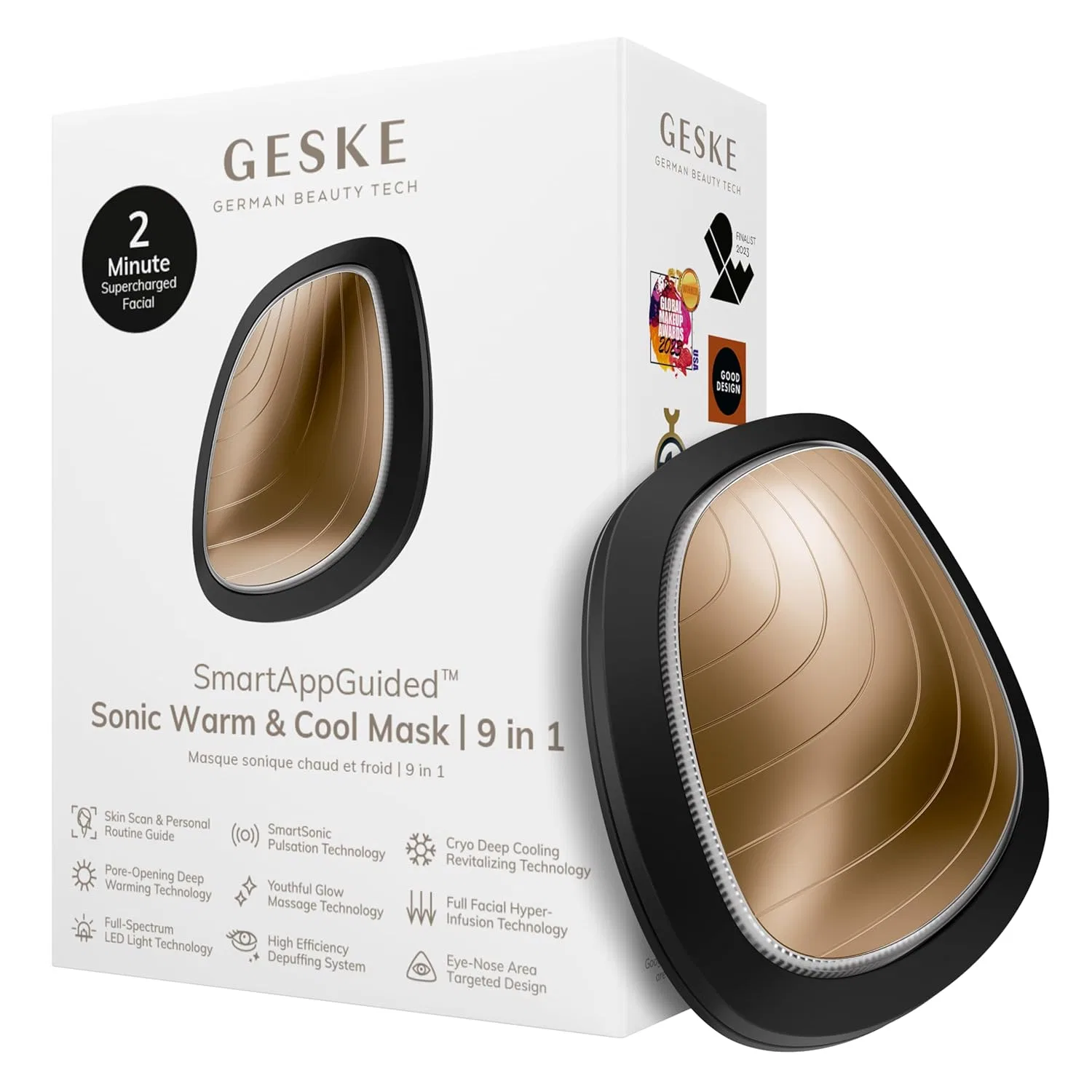 Маска для лица Geske — «SmartAppGuided Sonic Warm & Cool Mask 9 in » от , Gray Cosmetic Bundle (Ultra Hydrating) — фото 3
