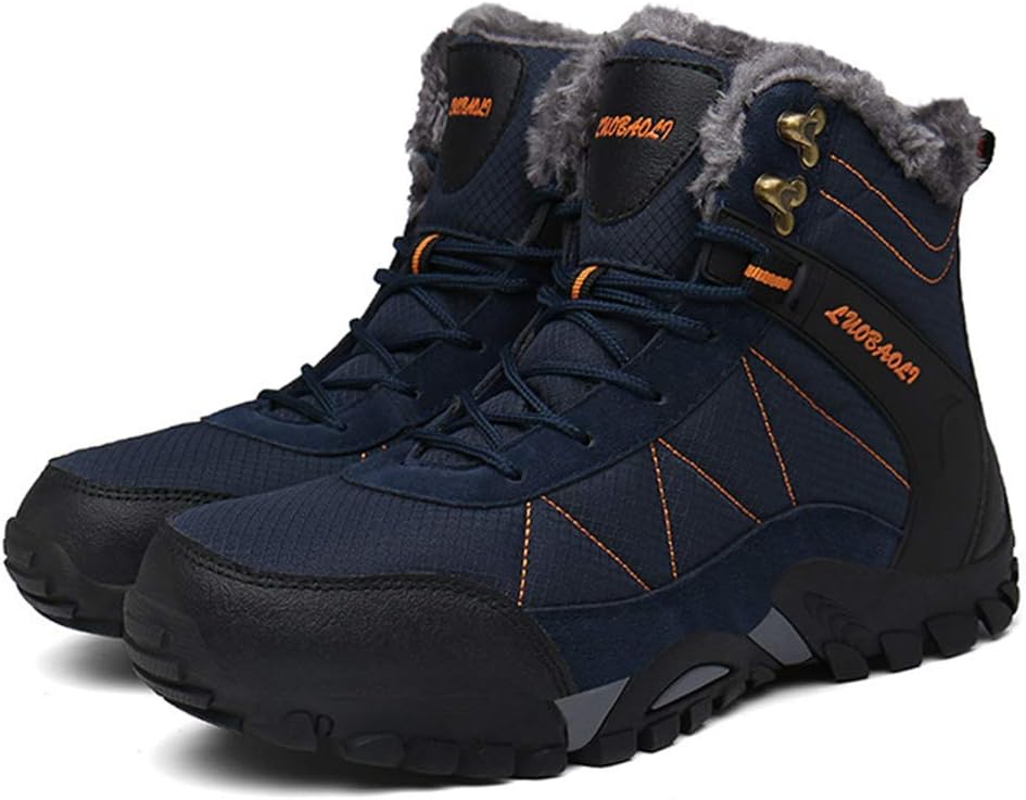 

Мужские походные ботинки, для отдыха на природе, внедорожные высокие хлопковые туфли, черные - 42/UK 8/US 8.5 Jlfzc