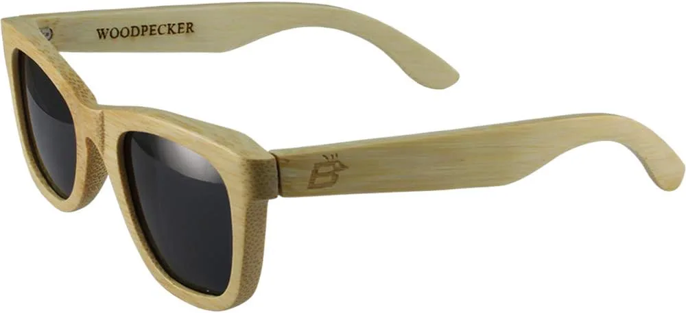 

Солнцезащитные очки Birdz Eyewear Woodpecker с естественной плавающей оправой, 2 пары: одна черная, другая с бамбуковой оправой и дымчатыми линзами, Black, Wood