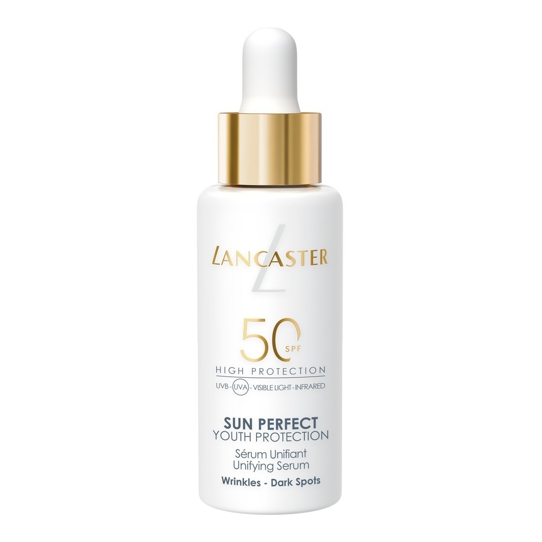 

Солнцезащитный крем sun perfect infinite glow sun perfect unifying serum spf50 Lancaster, объем 30 мл
