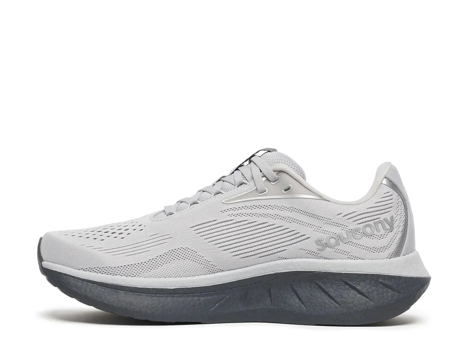 Кроссовки для бега Saucony Ride 18 — мужские, светло-серые/темно-серые — фото 3