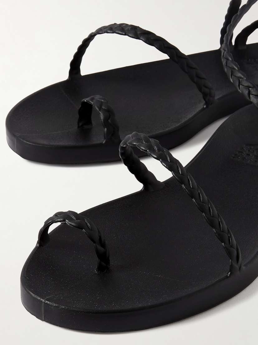 Плетеные резиновые сандалии Eleftheria Ancient Greek Sandals, черный — фото 4