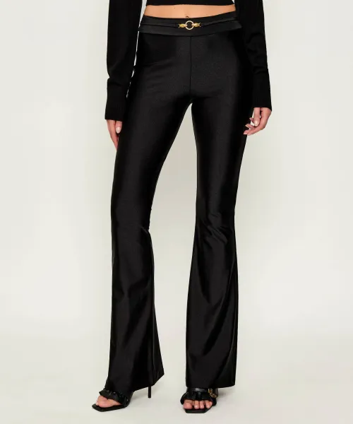 

Брюки из змеиной кожи Flare fit Just Cavalli, черный