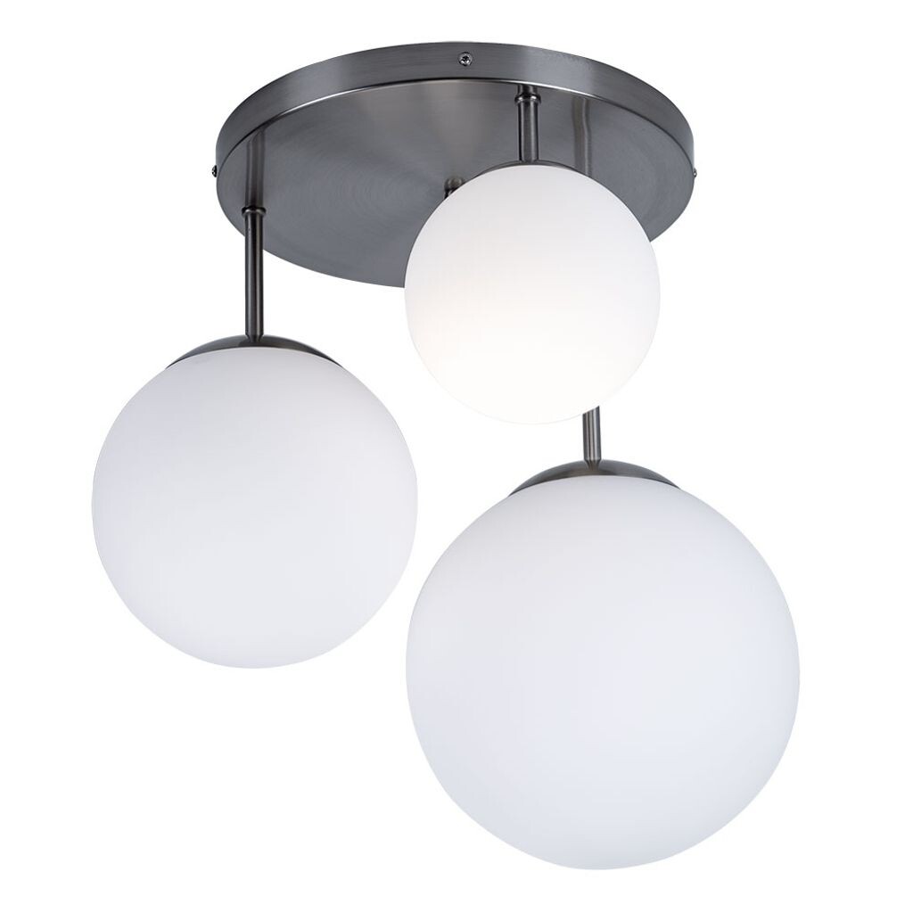 

Потолочный светильник, шаровой дизайн, сатиновое стекло, D 46,5 см Globo Lighting, серебро