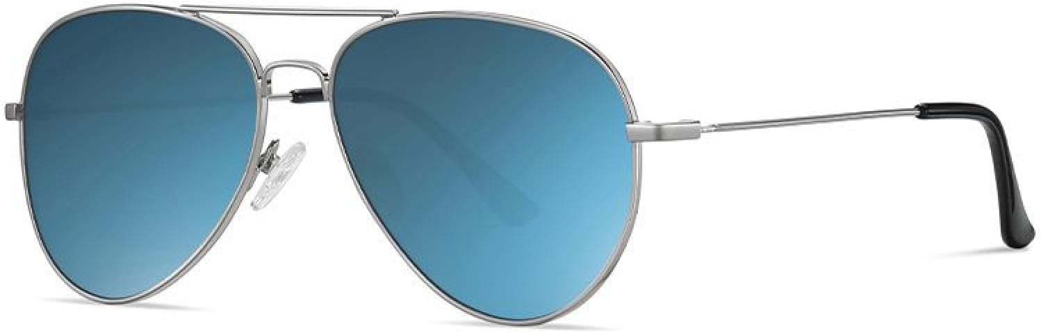 

Солнцезащитные очки для женщин и мужчин, защита от УФ-излучения UV400, металлическая вогнутая оправа, для кемпинга, отдыха на природе, путешествий, езды на велосипеде TVTBBVV, Silver Ice Blue