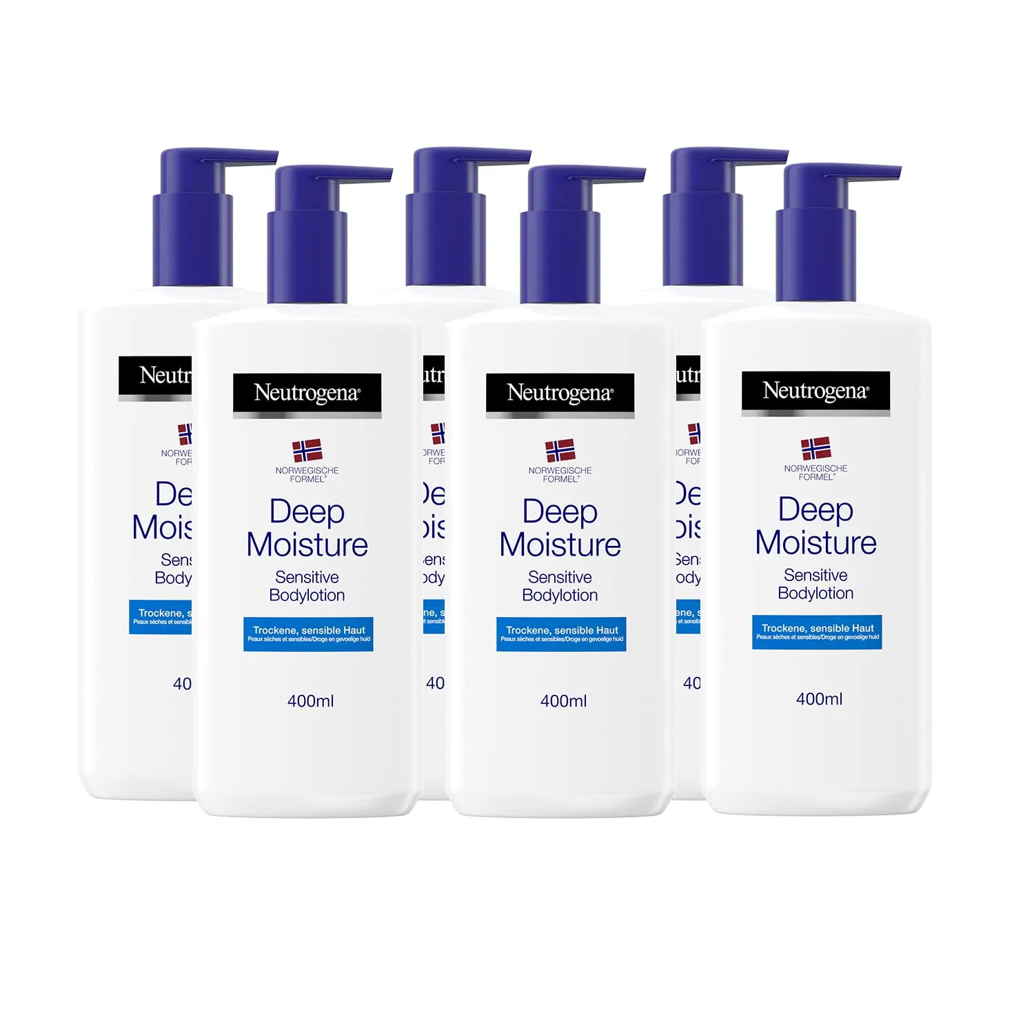 Лосьон для тела Neutrogena Norwegian Formula Deep Moisture Sensitive, 6 x 400 мл Neutrogena
