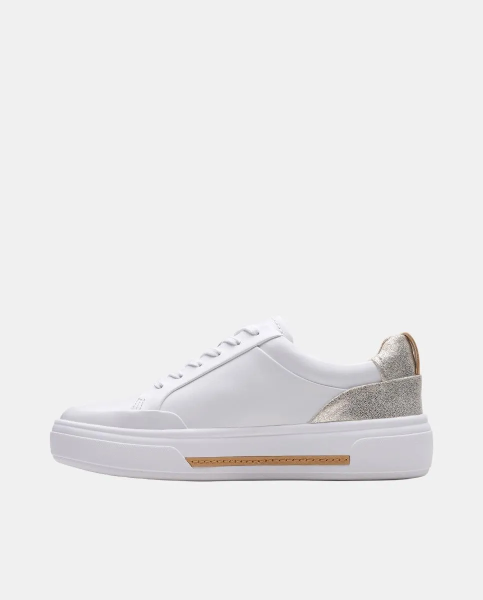 Спортивные туфли Hollyhock Zip из кожи с подошвой из ЭВА Clarks, серебряный — фото 3