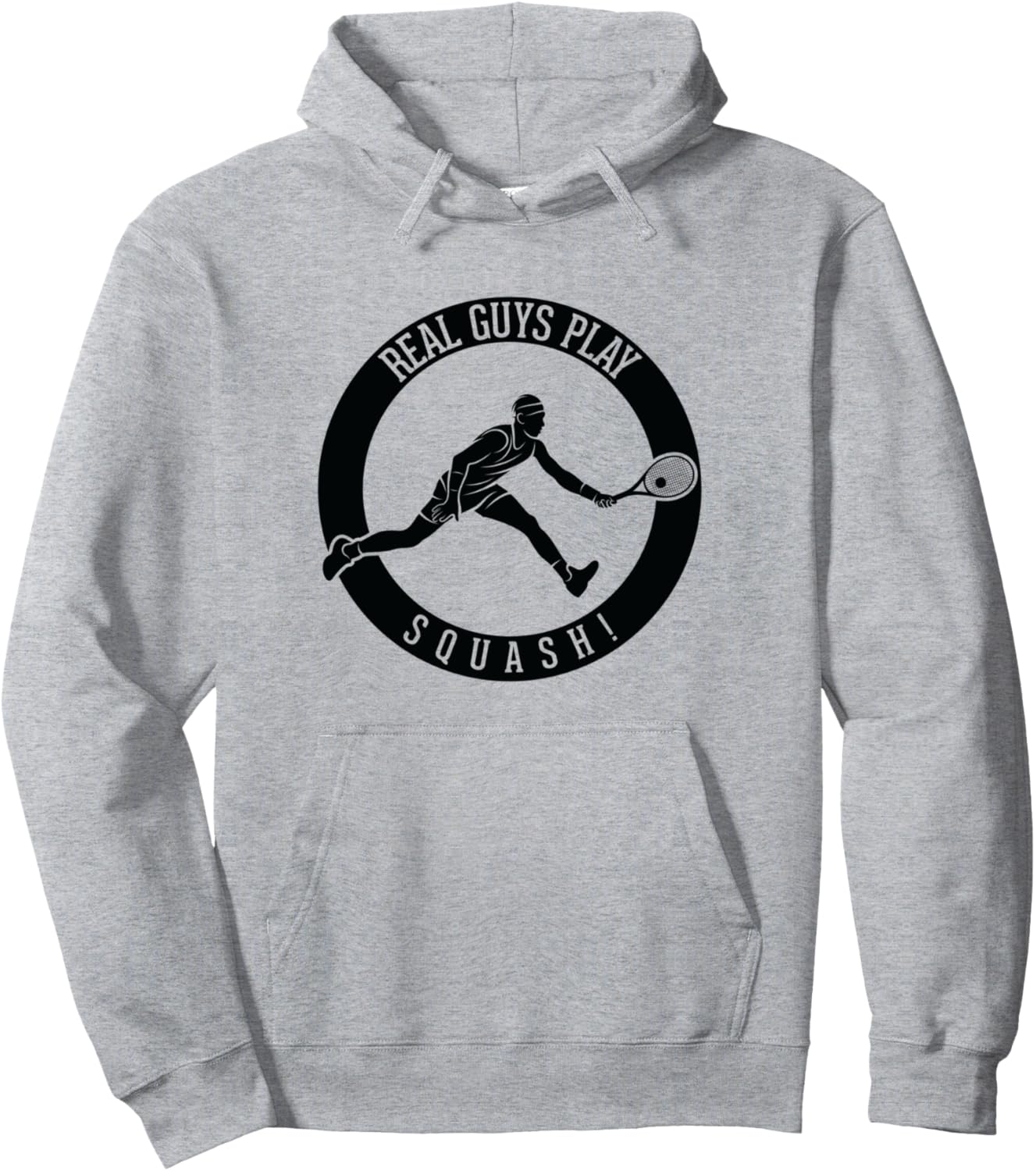

Худи с надписью «Игрок в сквош - Настоящие парни играют в сквош» Squash Game Squash Sport, серый