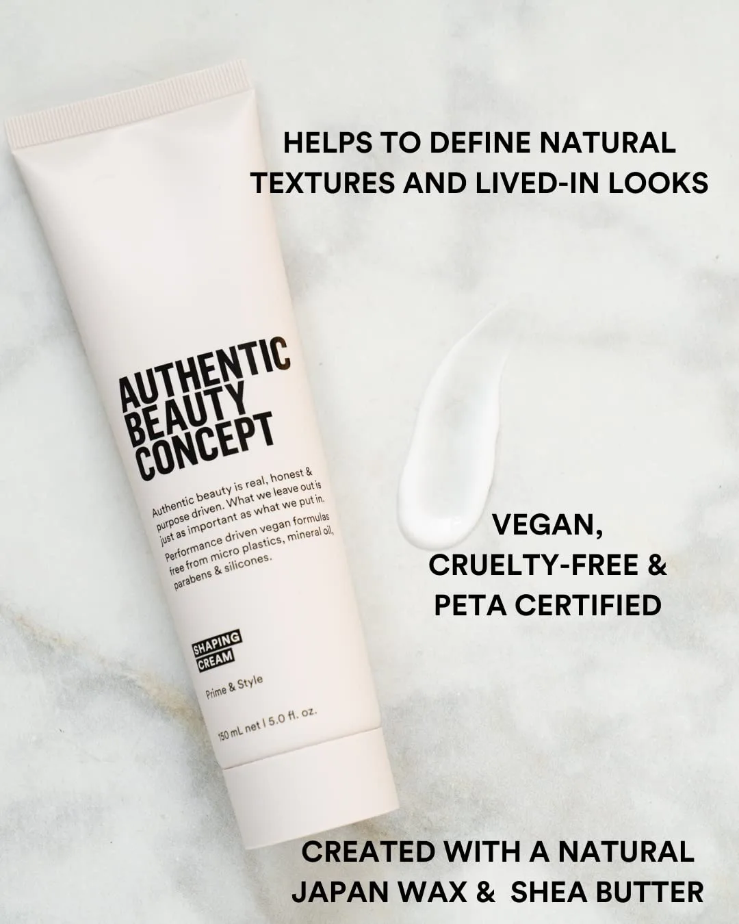 Укрепляющий крем для волос Authentic Beauty Concept | Для всех типов волос | Придает форму и фиксацию | Естественная текстура | Веганский продукт, не тестируется на животных | Без силикона 148 мл (1 шт.) — фото 2