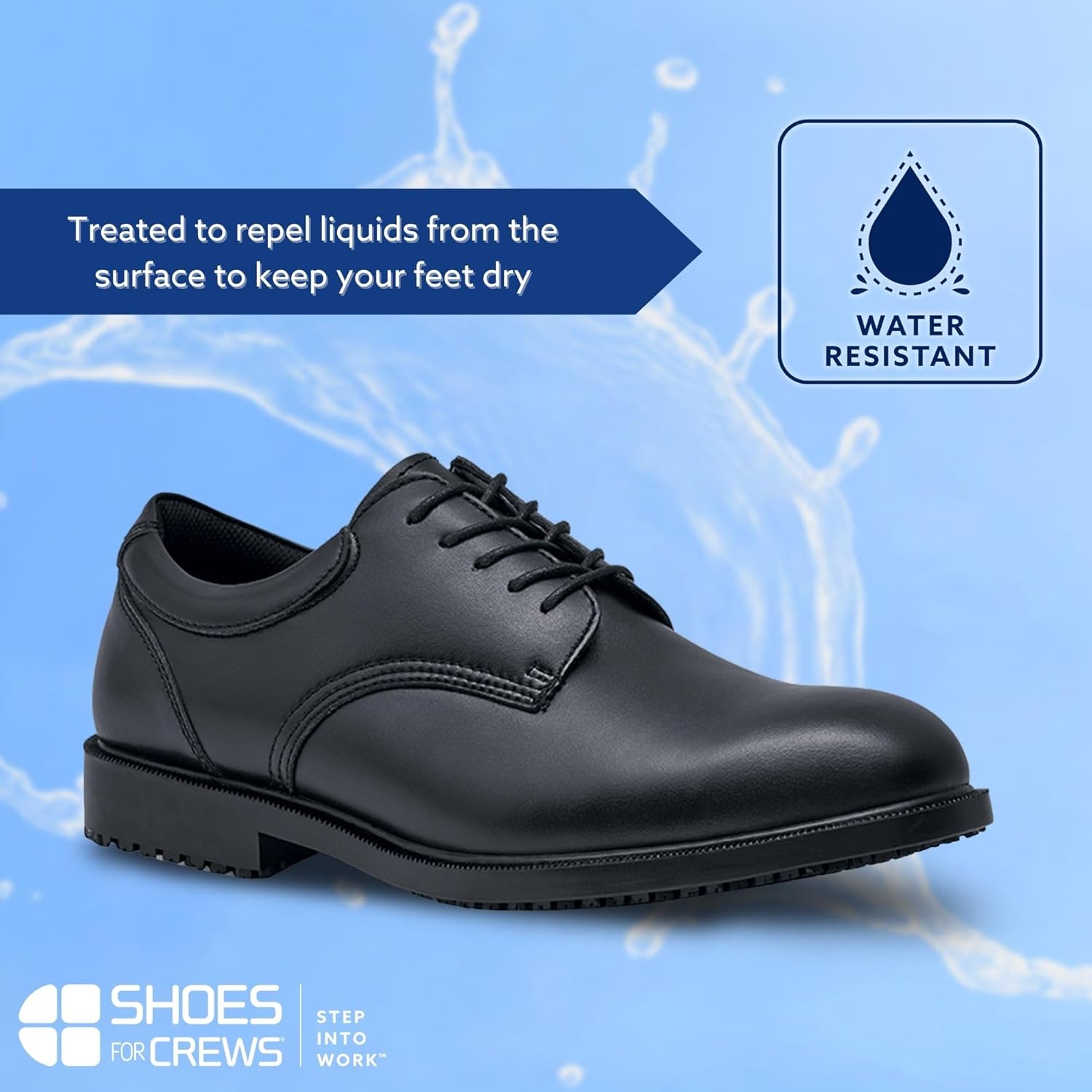 Мужские противоскользящие оксфорды Shoes for Crews - Удобная, нескользящая рабочая обувь для мужчин - Идеально подходит для отелей, гостиничного бизнеса, офисов, ресторанов - Cambridge — фото 3