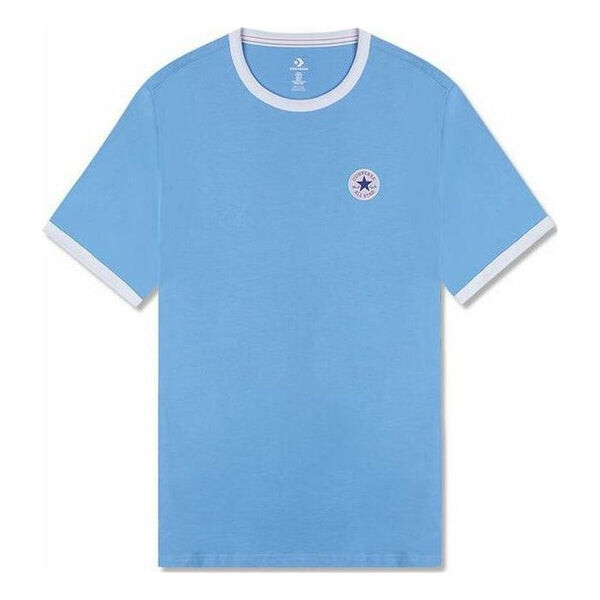 

Футболка ringer short sleeve tee 'light blue' Converse, голубой