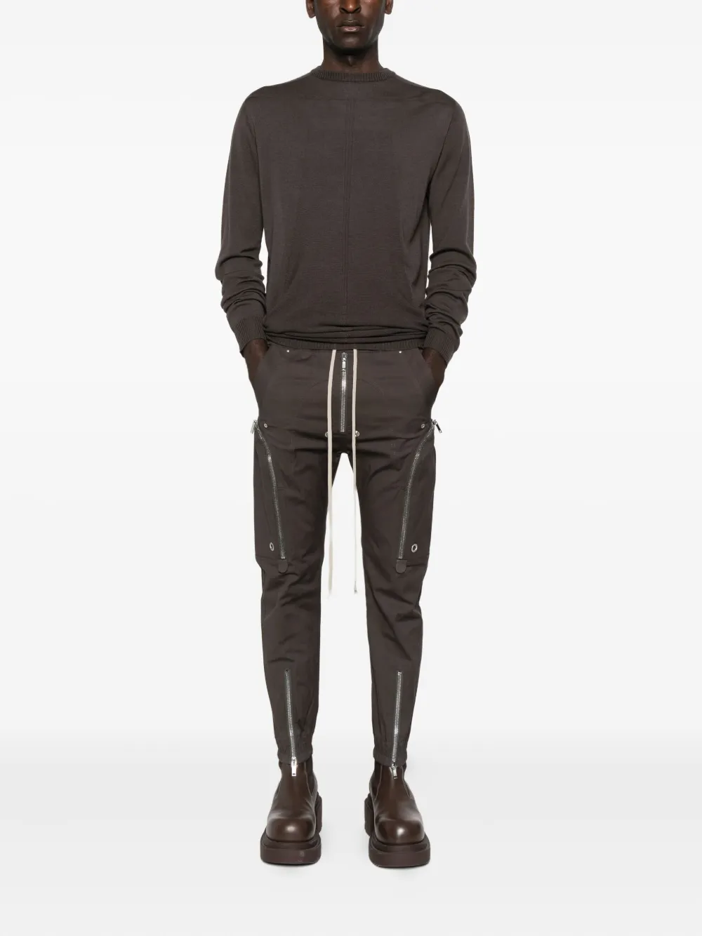 

Брюки-карго с застежкой-молнией Rick Owens, серый